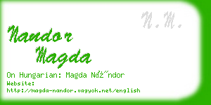 nandor magda business card